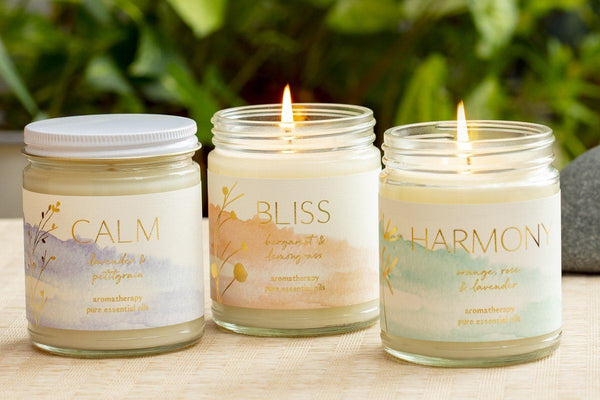 Harmony and Serenity Crystal-Infused Candle and Essential Oil